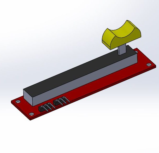 Schieber-Potentiometer, Schiebepoti, Schieber-Potentiometer, Schiebepoti, als Step-Datei zum Download